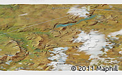 Satellite 3D Map of the area around 69° 38' 15" N, 97° 49' 29" E