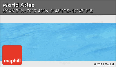 Physical Panoramic Map of the Area around 69° 55' 57" N, 10° 16' 30" E