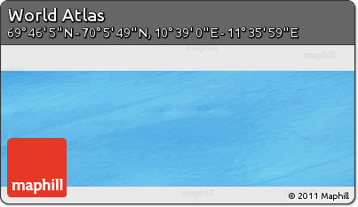 Physical Panoramic Map of the Area around 69° 55' 57" N, 11° 7' 30" E