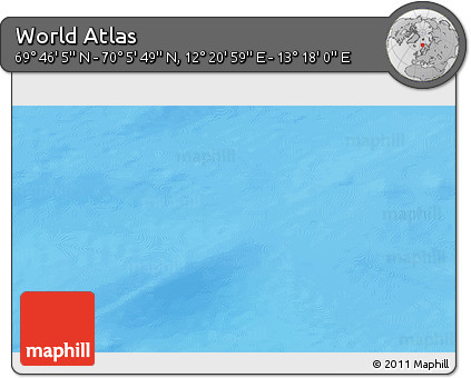 Physical 3D Map of the Area around 69° 55' 57" N, 12° 49' 29" E