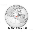 Outline Map of the Area around 69° 55' 57" N, 142° 43' 29" W, rectangular outline
