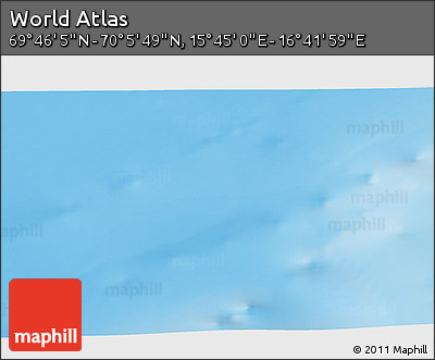 Physical 3D Map of the Area around 69° 55' 57" N, 16° 13' 30" E