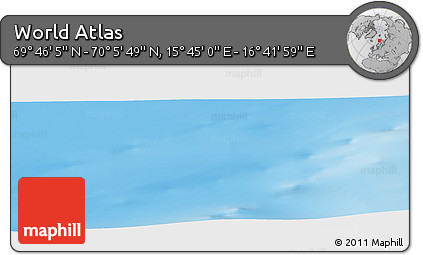 Physical Panoramic Map of the Area around 69° 55' 57" N, 16° 13' 30" E