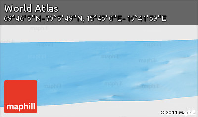 Physical Panoramic Map of the Area around 69° 55' 57" N, 16° 13' 30" E