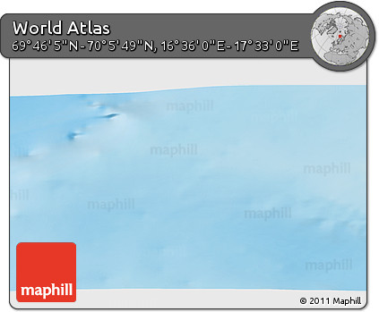 Physical 3D Map of the Area around 69° 55' 57" N, 17° 4' 30" E
