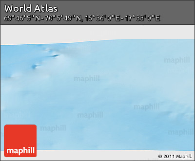 Physical 3D Map of the Area around 69° 55' 57" N, 17° 4' 30" E
