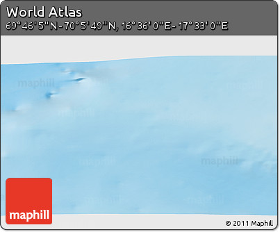 Physical 3D Map of the Area around 69° 55' 57" N, 17° 4' 30" E