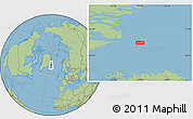 Savanna Style Location Map of the area around 69° 55' 57" N, 19° 28' 30" W
