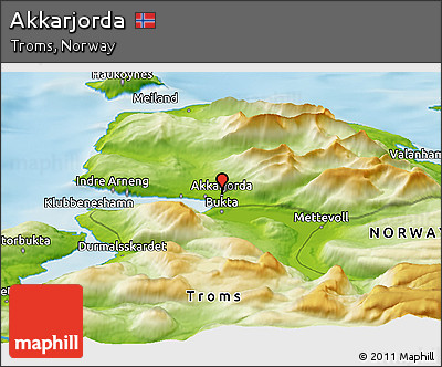 Physical Panoramic Map of Akkarjorda