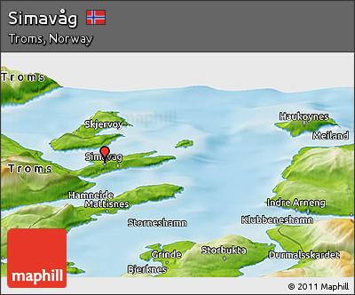 Physical Panoramic Map of Simavåg