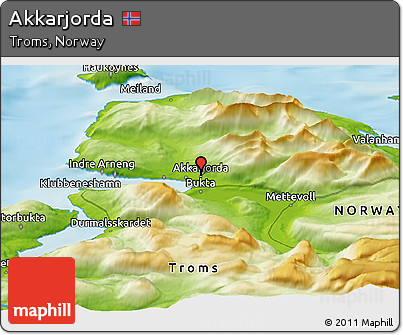 Physical Panoramic Map of Akkarjorda