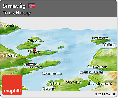 Physical Panoramic Map of Simavåg