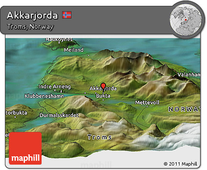 Satellite Panoramic Map of Akkarjorda