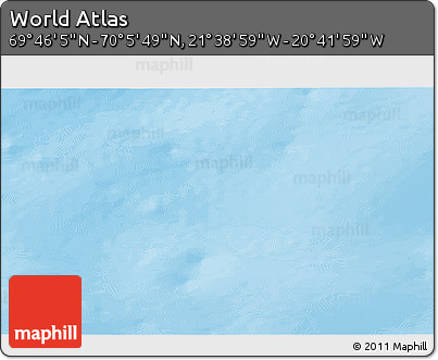 Physical 3D Map of the Area around 69° 55' 57" N, 21° 10' 29" W
