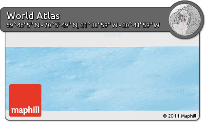 Physical Panoramic Map of the Area around 69° 55' 57" N, 21° 10' 29" W