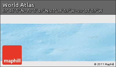 Physical Panoramic Map of the Area around 69° 55' 57" N, 21° 10' 29" W