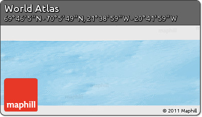 Physical Panoramic Map of the Area around 69° 55' 57" N, 21° 10' 29" W