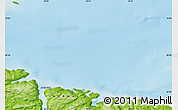 Physical Map of the area around 69° 55' 57" N, 30° 40' 29" E