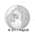 Outline Map of the Area around 69° 55' 57" N, 35° 37' 30" W, rectangular outline