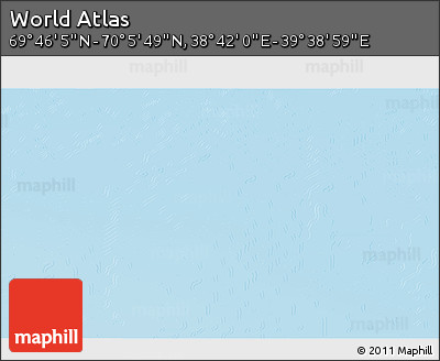 Physical 3D Map of the Area around 69° 55' 57" N, 39° 10' 29" E