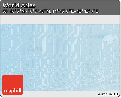 Physical 3D Map of the Area around 69° 55' 57" N, 41° 43' 30" E