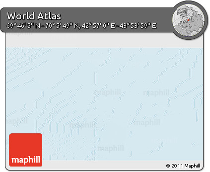 Physical 3D Map of the Area around 69° 55' 57" N, 43° 25' 29" E