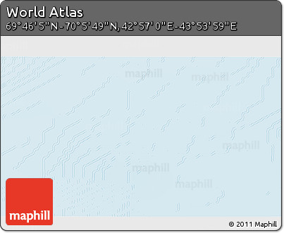 Physical 3D Map of the Area around 69° 55' 57" N, 43° 25' 29" E