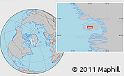 Gray Location Map of the area around 69° 55' 57" N, 53° 28' 30" W