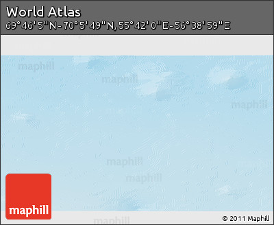 Physical 3D Map of the Area around 69° 55' 57" N, 56° 10' 29" E