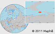 Gray Location Map of the area around 69° 55' 57" N, 57° 1' 29" E