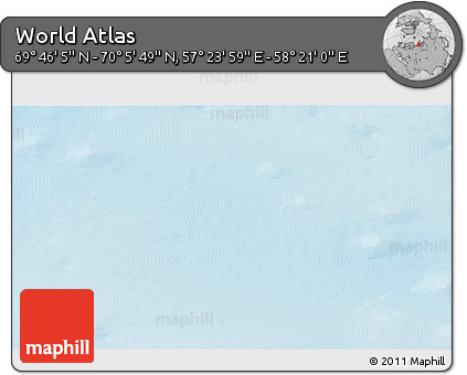Physical 3D Map of the Area around 69° 55' 57" N, 57° 52' 30" E