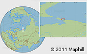Savanna Style Location Map of the area around 69° 55' 57" N, 60° 25' 29" E