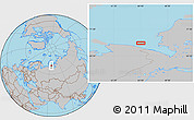 Gray Location Map of the area around 69° 55' 57" N, 64° 40' 30" E