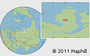Savanna Style Location Map of the area around 69° 55' 57" N, 69° 46' 30" E