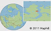 Savanna Style Location Map of the area around 69° 55' 57" N, 72° 19' 29" E