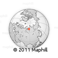 Outline Map of the Area around 69° 55' 57" N, 86° 46' 30" E, rectangular outline
