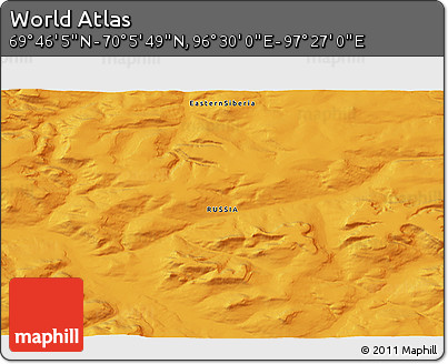 Political 3D Map of the Area around 69° 55' 57" N, 96° 58' 29" E