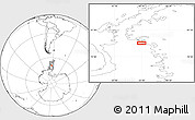 Blank Location Map of the area around 69° 8' 30" S, 63° 40' 30" W