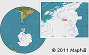 Satellite Location Map of the area around 69° 8' 30" S, 63° 40' 30" W