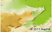 Physical Map of the area around 69° 8' 30" S, 63° 40' 30" W