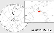 Blank Location Map of the area around 69° 8' 30" S, 64° 31' 30" W