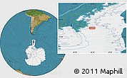 Satellite Location Map of the area around 69° 8' 30" S, 66° 13' 29" W