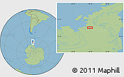 Savanna Style Location Map of the area around 69° 8' 30" S, 66° 13' 29" W