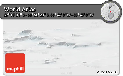 Satellite Panoramic Map of the Area around 69° 8' 30" S, 66° 13' 29" W
