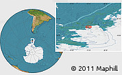 Satellite Location Map of the area around 69° 8' 30" S, 72° 10' 30" W