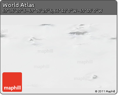 Satellite 3D Map of the Area around 69° 26' 23" S, 66° 13' 29" W