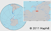 Gray Location Map of the area around 69° 26' 23" S, 66° 13' 29" W