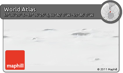 Satellite Panoramic Map of the Area around 69° 26' 23" S, 66° 13' 29" W