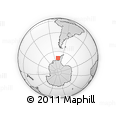 Outline Map of the Area around 69° 26' 23" S, 76° 25' 30" W, rectangular outline