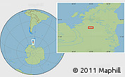 Savanna Style Location Map of the area around 69° 44' 9" S, 65° 22' 30" W